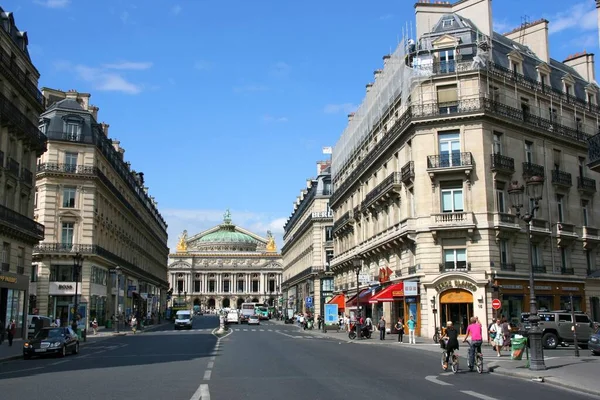 Paris France August 2008 Street View Avenue Opera Opera Garnier — Stock Photo, Image