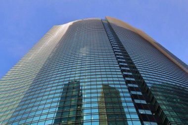 Tokyo, Japonya - 2 Aralık 2016: Tokyo, Japonya'nın Shiodome şehir merkezi gökdelen. Bir parçası Shiodome Sio-Site geliştirme 2003 de tamamlandı..