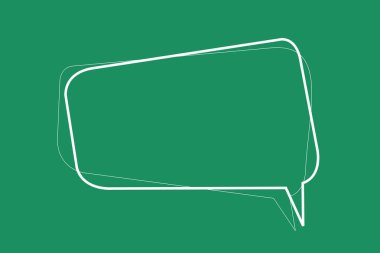 Konuşma balonu vektörü. Boş konuşma balonu vektör resmetme şablonu.