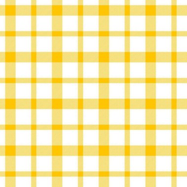 Sarı, beyaz, klasik, kusursuz desen. Retro ekose kumaş deseni. Eski moda tasarımı kusursuz vektör.