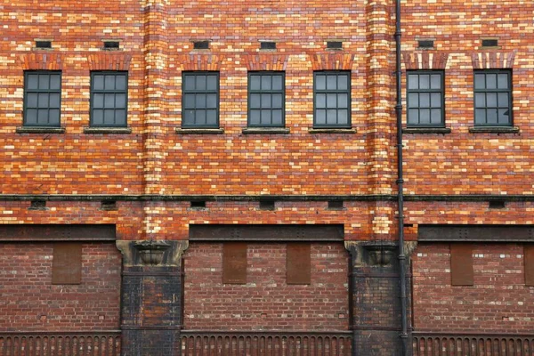 Sheffield Old Terracotta Brick Factory Building — Stock Photo, Image