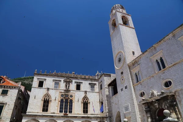 Dubrovník Chorvatsko Středověké Staré Město Sponzský Palác Archivy Státu — Stock fotografie