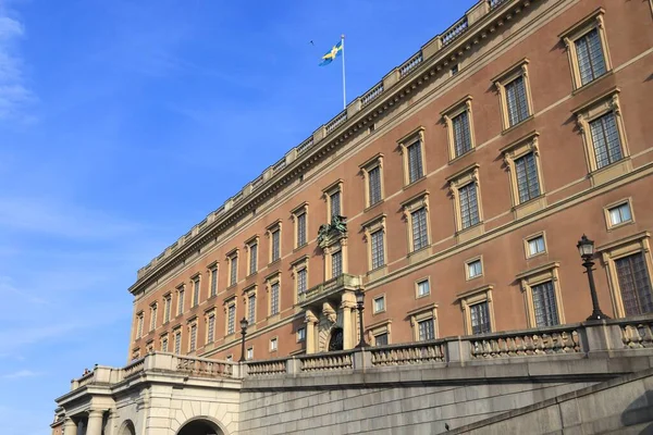 Palacio Real Estocolmo Punto Referencia Gamla Stan Ciudad Vieja —  Fotos de Stock