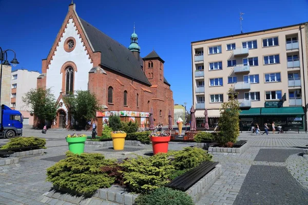 Raciborz Poland Mei 2021 Lapangan Utama Rynek Kota Raciborz Polandia — Stok Foto