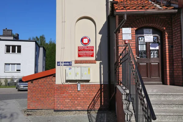 Wodzislaw Slaski Polonia Maggio 2021 Stazione Epidemiologica Sanepid Panstwowa Inspekcja — Foto Stock