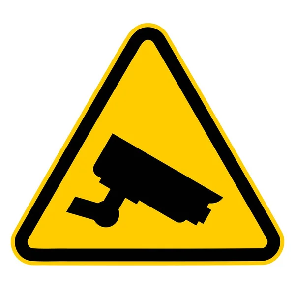 Security Camera Warning Sign Vector Sticker Design Security Camera Cctv — Stock Vector