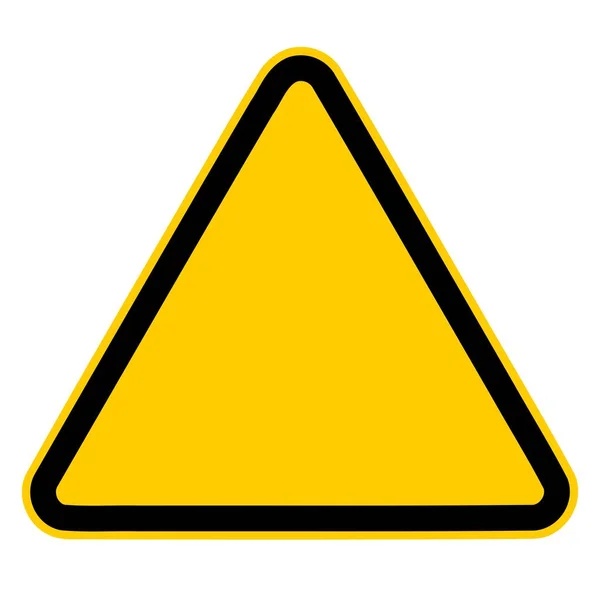 Leere Dreieck Warnschild Vorlage Einfaches Vektorzeichen — Stockvektor
