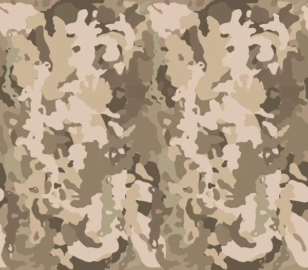 Textura Sin Costuras Camuflaje Militar Patrón Camuflaje Desértico Sin Costuras — Archivo Imágenes Vectoriales