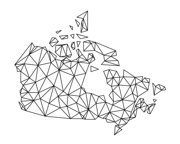Mapa Polígono Canadá Mapa Vetorial Estilo Moderno Poli Baixo Canadá — Vetor de Stock