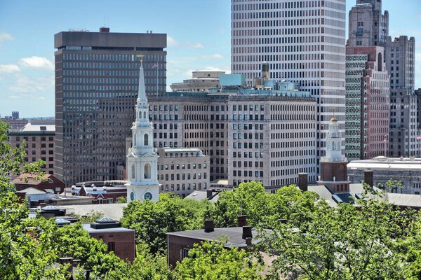 Cityscape of Providence, Rhode Island. City in New England region of the USA.