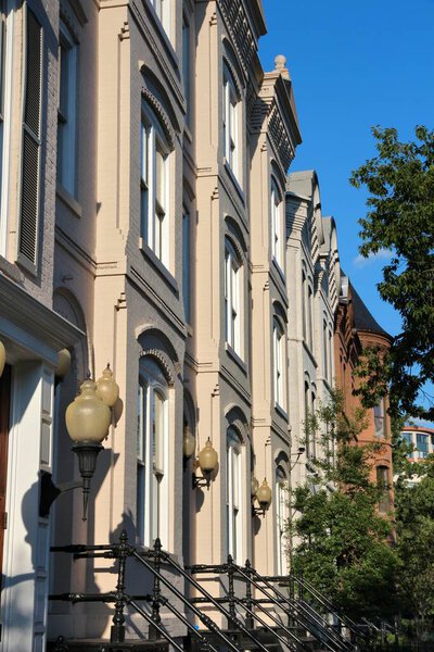 Georgetown residential architecture in Washington DC, capital city of the USA.