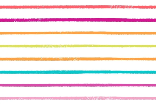 Безшовні Пофарбовані Смуги Векторний Візерунок Моди Красиві Барвисті Горизонтальні Лінії — стоковий вектор