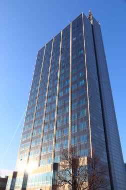 SOSNOWIEC, POLAND - 9 Mart 2015: Sosnowiec 'teki Silezya Üniversitesi Toprak Bilimi Fakültesi (Zyleta binası). 2015 yılı itibariyle Silezya Üniversitesi 'nde 32 binden fazla öğrenci bulunmaktadır..