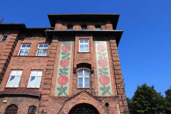 Katowice Cidade Região Silésia Polónia Arquitetura Tijolos Históricos Nikiszowiec Distrito — Fotografia de Stock