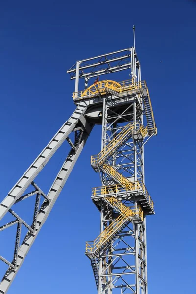 Industrielle Struktur Schachtrahmen Für Kohlebergwerke Derzeit Ein Historisches Denkmal Siemianowice — Stockfoto