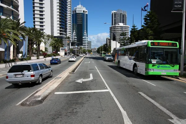 Costa Oro Australia Marzo 2008 Gente Conduce Surfers Paradise Gold — Foto de Stock