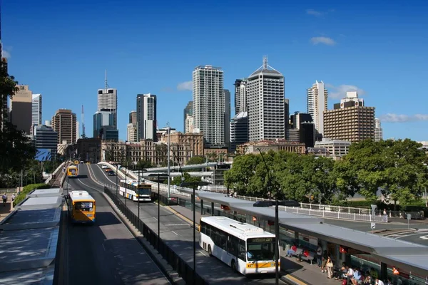 Brisbane Australia March 2008 City Buses Downtown Brisbane Australia Brisbane — Stock Photo, Image