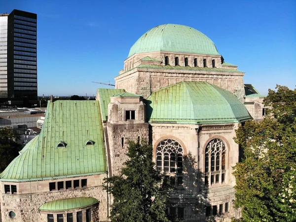 Essen City Germany Aerial View Old Synagogue — 图库照片