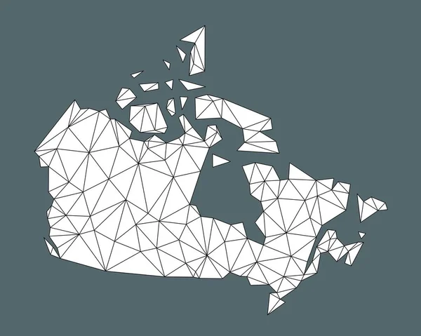 Canada Veelhoekige Kaart Abstracte Geometrische Vectorkaart Lage Polystijl — Stockvector