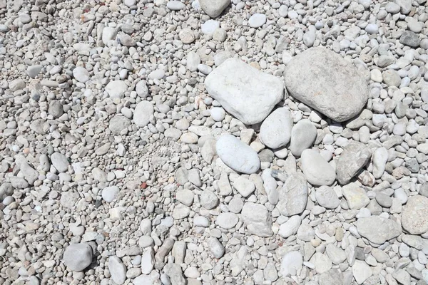 Praia Pedra Zen Branco Croácia Fundo Seixos — Fotografia de Stock