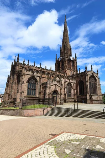 Rotherham Town Architecture Rotherham Minster All Saints Church Gothic Architecture — Foto Stock