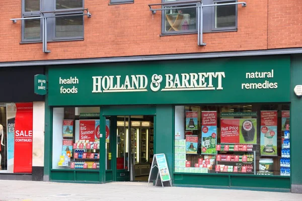 Лондон Великобритания Июля 2016 Года Holland Barrett Health Food Store — стоковое фото
