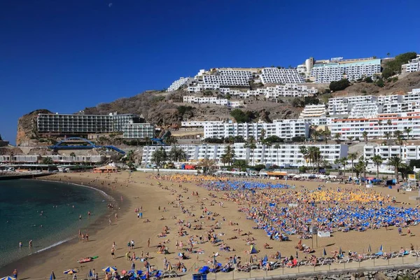 Gran Canaria Španělsko Prosince 2015 Lidé Navštíví Puerto Rico Beach — Stock fotografie