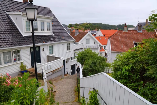 Mandal Small Town Street View Vest Agder Provincie Noorwegen — Stockfoto