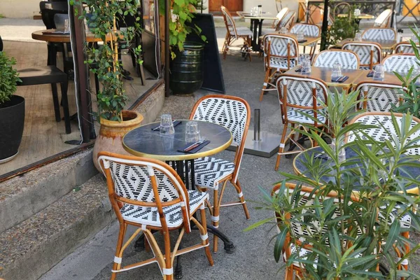 Arles Şehri Fransa Arles Açık Kafe Masaları — Stok fotoğraf