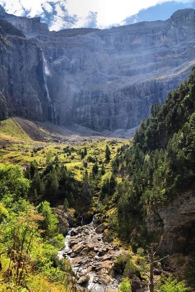 French Pyrenees Landscape Cirque Gavarnie Mountain Valley Pyrenees National Park — Stock Photo, Image