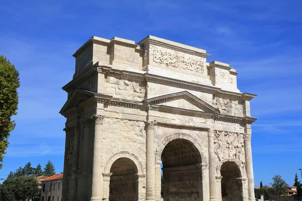 Orange Town Provence França Património Mundial Unesco Antigo Arco Triunfal — Fotografia de Stock