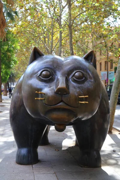 Barcelona Španělsko Října 2021 Památník Koček Veřejném Prostoru Barceloně Španělsko — Stock fotografie