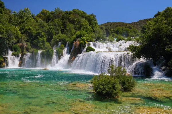 Krka Wasserfälle Nationalpark Krka Kroatien Landschaft Kroatiens — Stockfoto