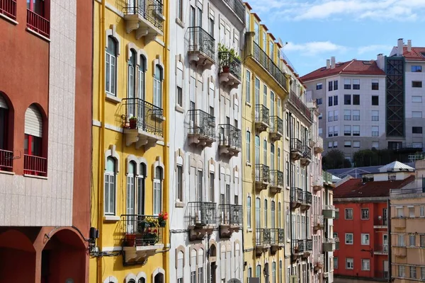 Lisbon City Portugal Residential Street Architecture Estefania District Lisbon — 图库照片