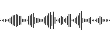 Sound waveform equalizer lines. Audio sound wave vector graphics.