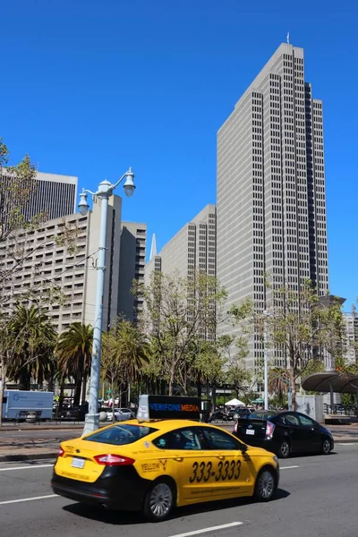 San Francisco Estados Unidos Abril 2014 Taxi Centro San Francisco — Foto de Stock