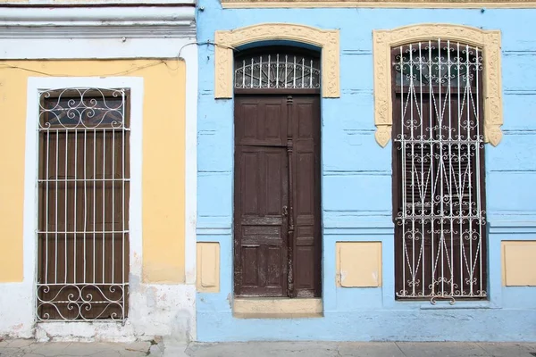 Sancti Spiritus Stad Kuba Autentiska Färgglada Koloniala Arkitektur — Stockfoto