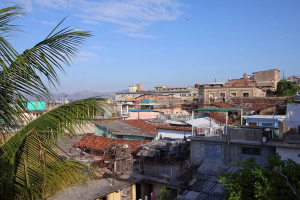 Santiago Cuba Stadsgezicht Woonwijk Daken — Stockfoto
