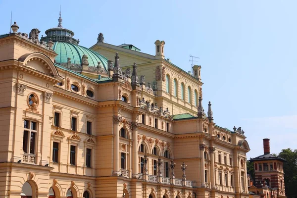 Cracovia Città Polonia Teatro Juliusz Slowacki Punto Riferimento Barocco Cultura — Foto Stock