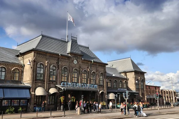 Гётеборг Швеция Августа 2018 Года Пассажиры Посещают Центральный Вокзал Гётеборга — стоковое фото