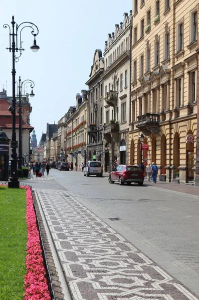 Krakau Polen August 2018 Menschen Besuchen Die Szpitalna Straße Krakau — Stockfoto