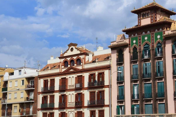 Málaga Ciudad España Vista Calle Con Arquitectura Residencial — Foto de Stock