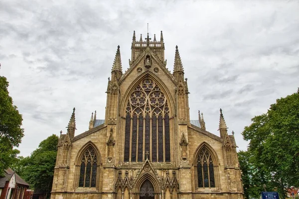 Doncaster Minster Hdr Foto South Yorkshire Storbritannien Kyrkan George — Stockfoto