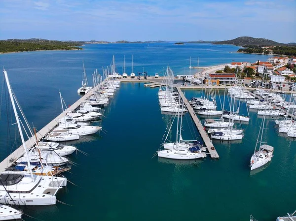 Marina Hafen Von Pirovac Dalmatien Kroatien Segelinfrastruktur Kroatien — Stockfoto