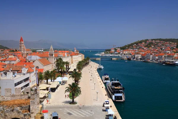 Krajobraz Miasta Trogir Chorwacji Skyline Trogir Chorwacja — Zdjęcie stockowe