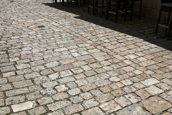 Vápencová Ulice Trogiru Staré Město Kamenné Dlážděné Ulice Chorvatsku — Stock fotografie