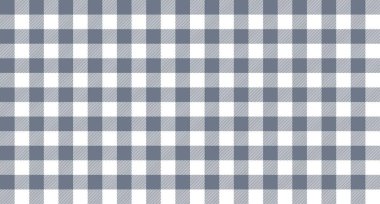 Gri beyaz gingham ekose desenli. Klasik ekose desenli. Damalı vektör çizimi rustik dokusu.