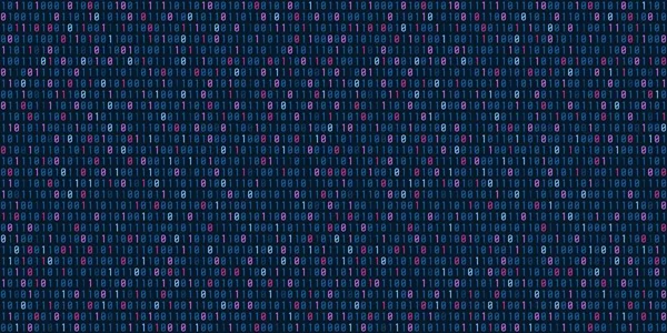 Technischer Hintergrund Binärcode Cyber Textur Nahtloser Abstrakter Binärcode Vektor — Stockvektor