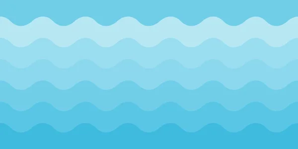 Μπλε Θάλασσα Κύματα Φόντο Οριζόντια Αδιάλειπτη Υφή Θαλασσινού Νερού Απλό — Διανυσματικό Αρχείο