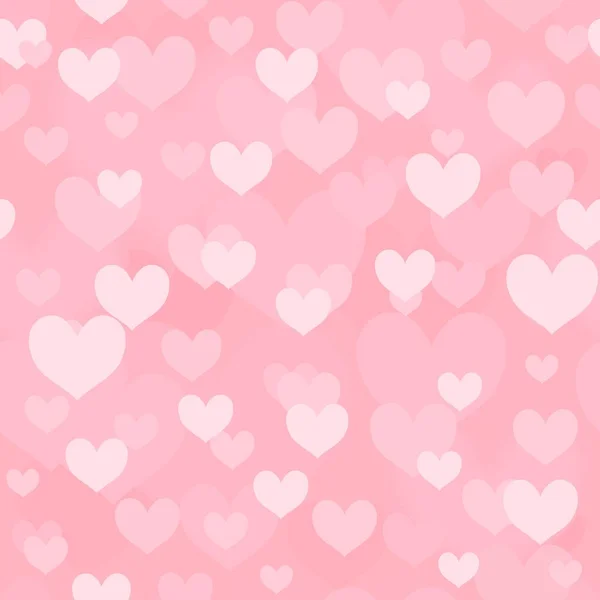 Seamless Pink Hearts Texture Heart Shape Simple Background Vector Hearts — Stock Vector